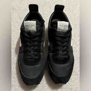 Rag & Bone Black Retro Sneakers. Size 39.5